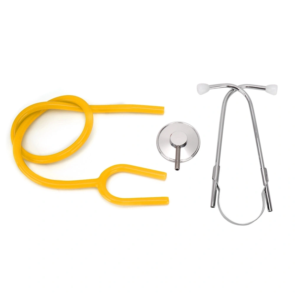 Professional Single Head Stethoscope Aluminium Alloy Heart Lung Detection Echoscope (Yellow)