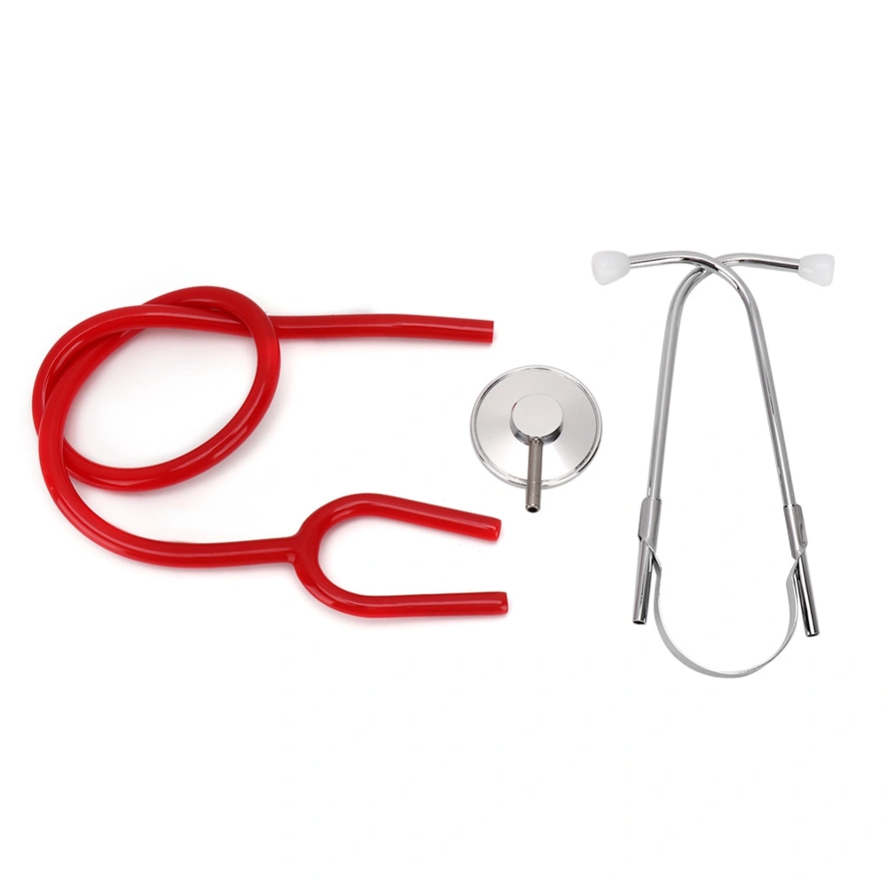 Professional Single Head Stethoscope Aluminium Alloy Heart Lung Detection Echoscope (Red)