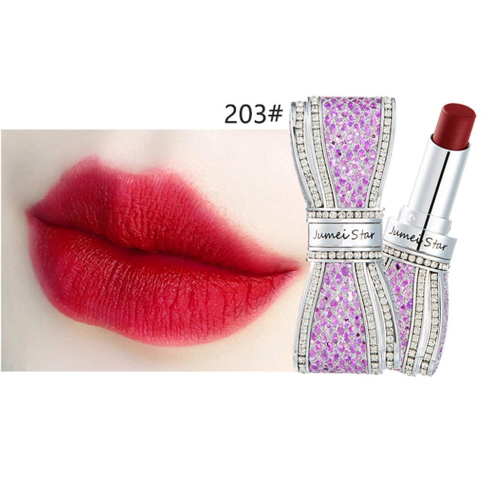 Matte Velvet Lipstick Smooth Long Lasting Moisturizing Lip Stick (Type 203 Apples Red)