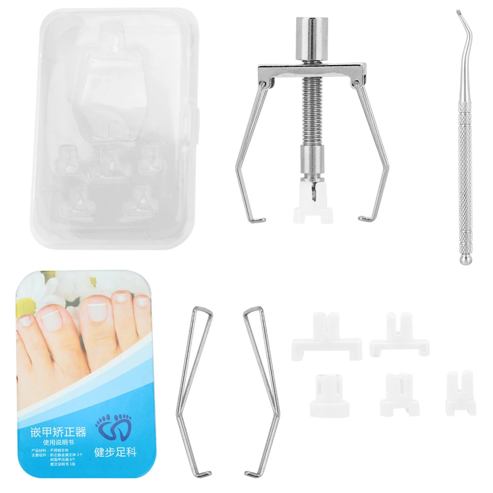 Ingrown Toenail Fixer Adjustable Toe Nail Paronychia Corrector Pedicure Care Tool Set