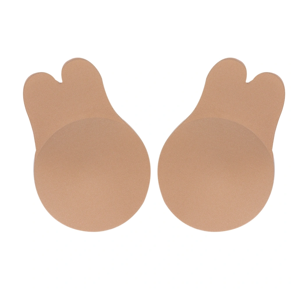 Women Solid Color Rabbit Sticky Bra Adhesive Bra Strapless Backless Bra (Complexion 11cm)