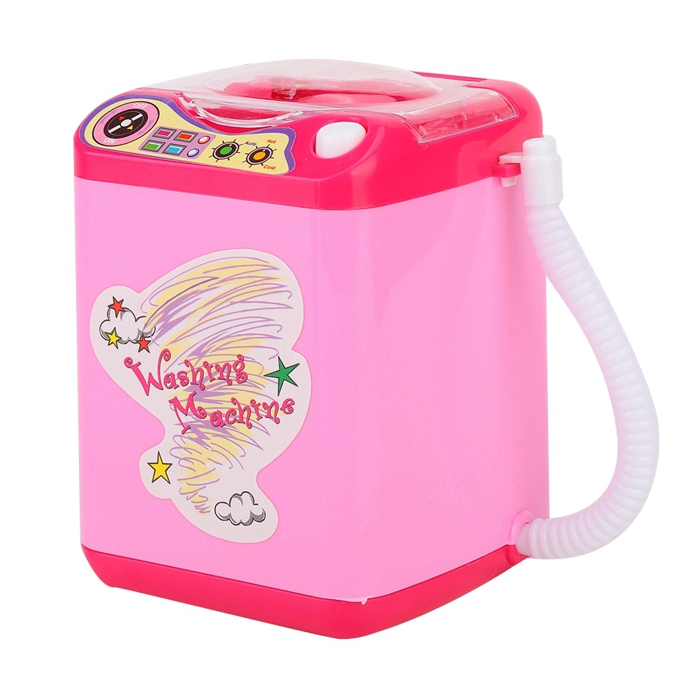 Mini Simulation Washing Machine Electric Make Up Brush Washing Machine (Pink)