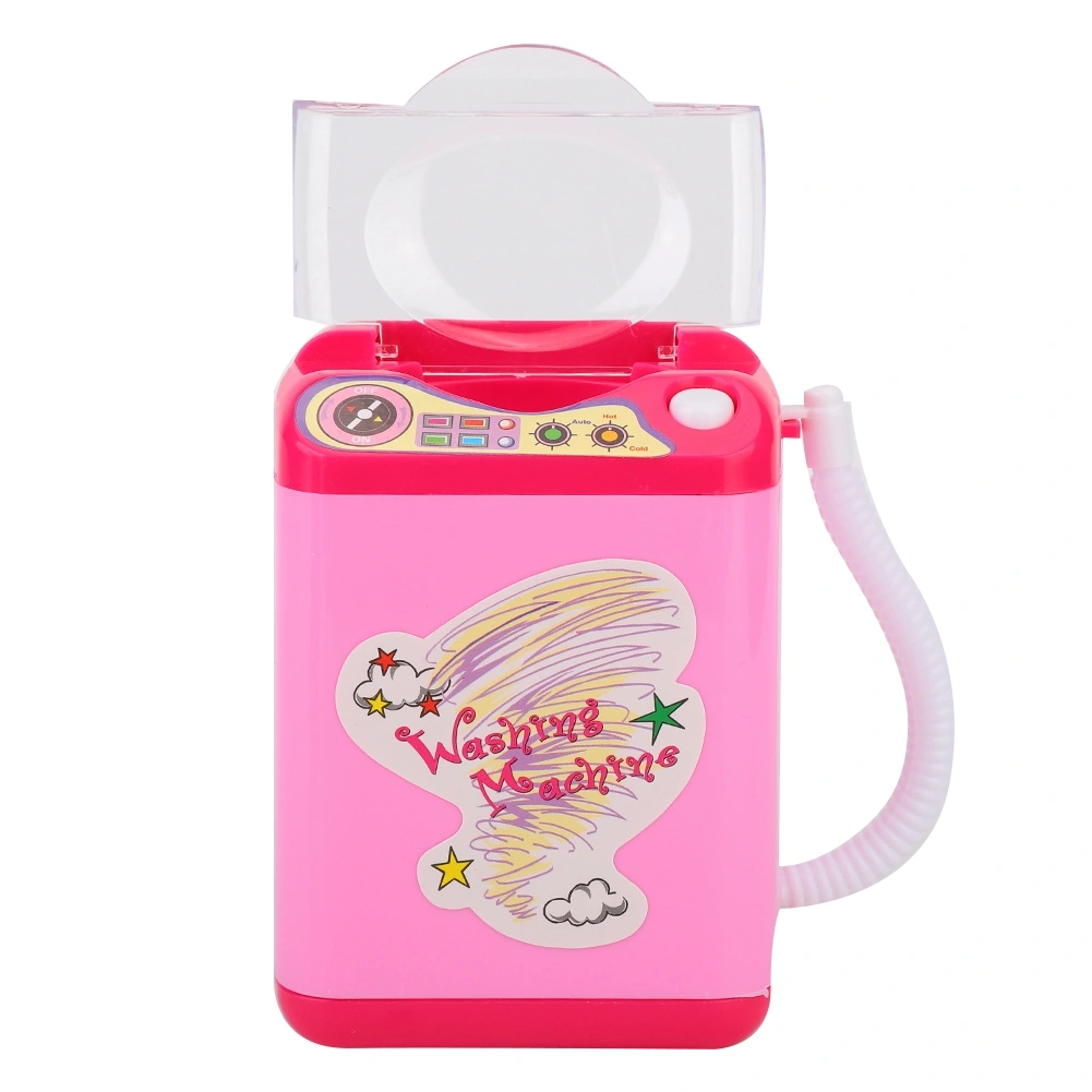 Mini Simulation Washing Machine Electric Make Up Brush Washing Machine (Pink)