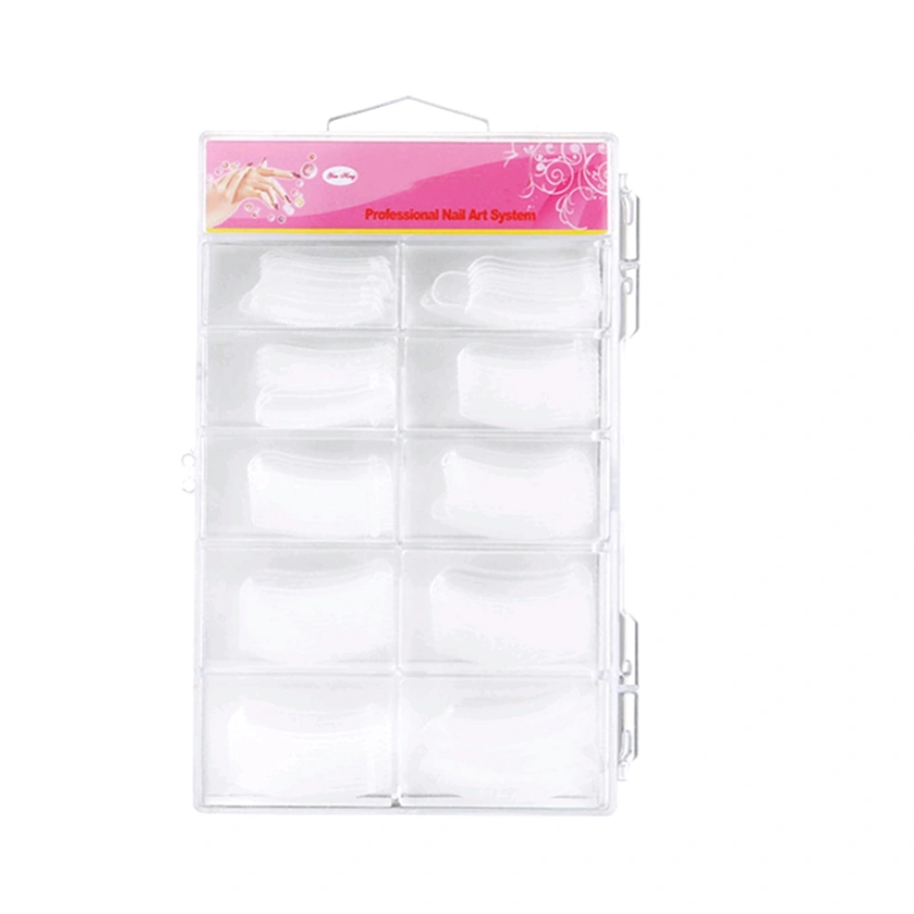 100pcs Transparent Nail Form Quick Building Gel Mold Tips Nail Extension DIY Manicure Tool