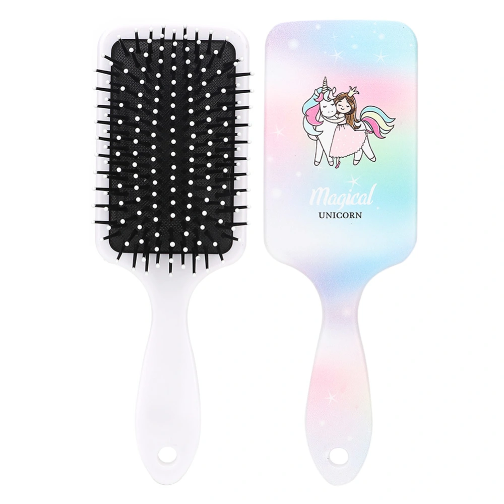 ABS Cartoon Horse Animal Print Massage Hair Comb Anti static Hairdressing Tool(Girl Horse)