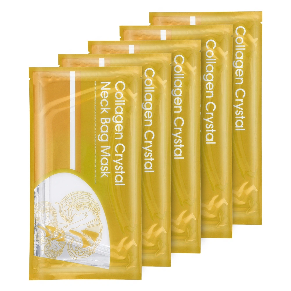 Anti aging Collagen Neck Mask Moisturize Wrinkle Removal Whiten Tighten Skin Pads(White)