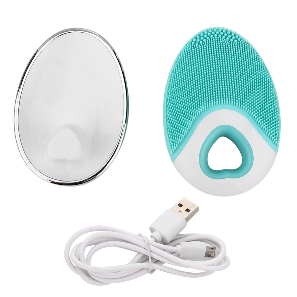 Electric Face Cleansing Brush Silicone Massage Portable Waterproof Ultrasonic Deeply Clean