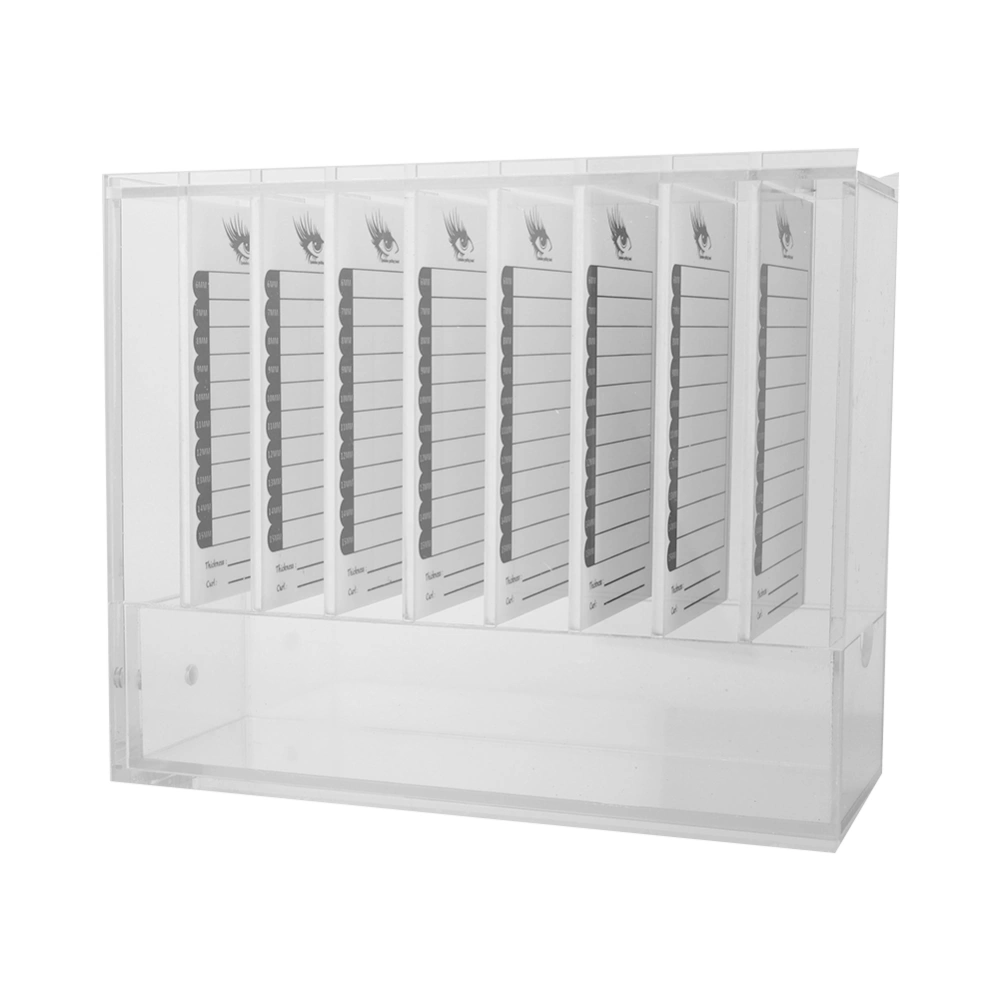 8-Layer Acrylic Eyelashes Display Container Storage Box Transparent Grafting Lashes Storage