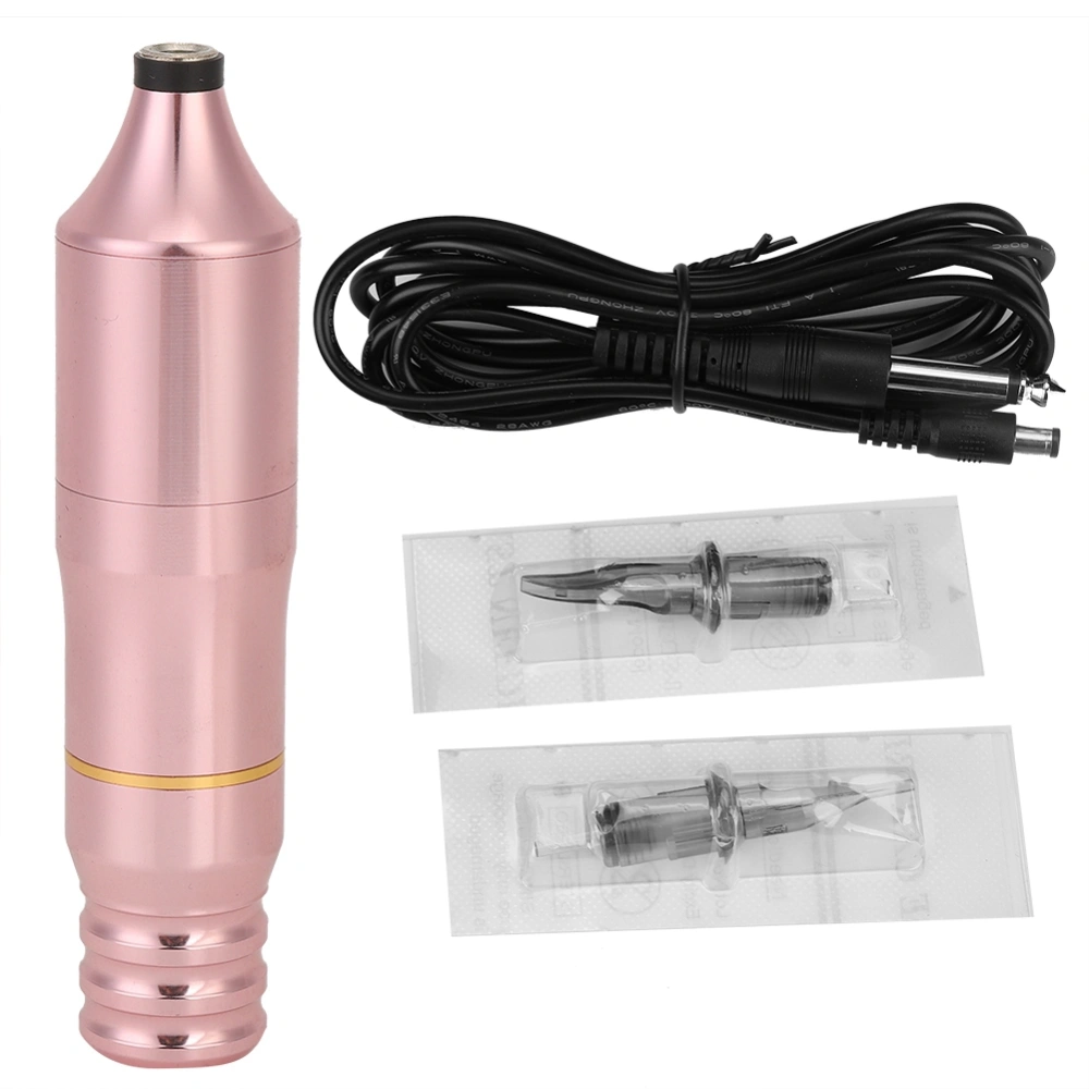 Professional Electric Tattoo Pen Shader Rotate Strong Motor Tattoo Machine (Pink Pointed Head)