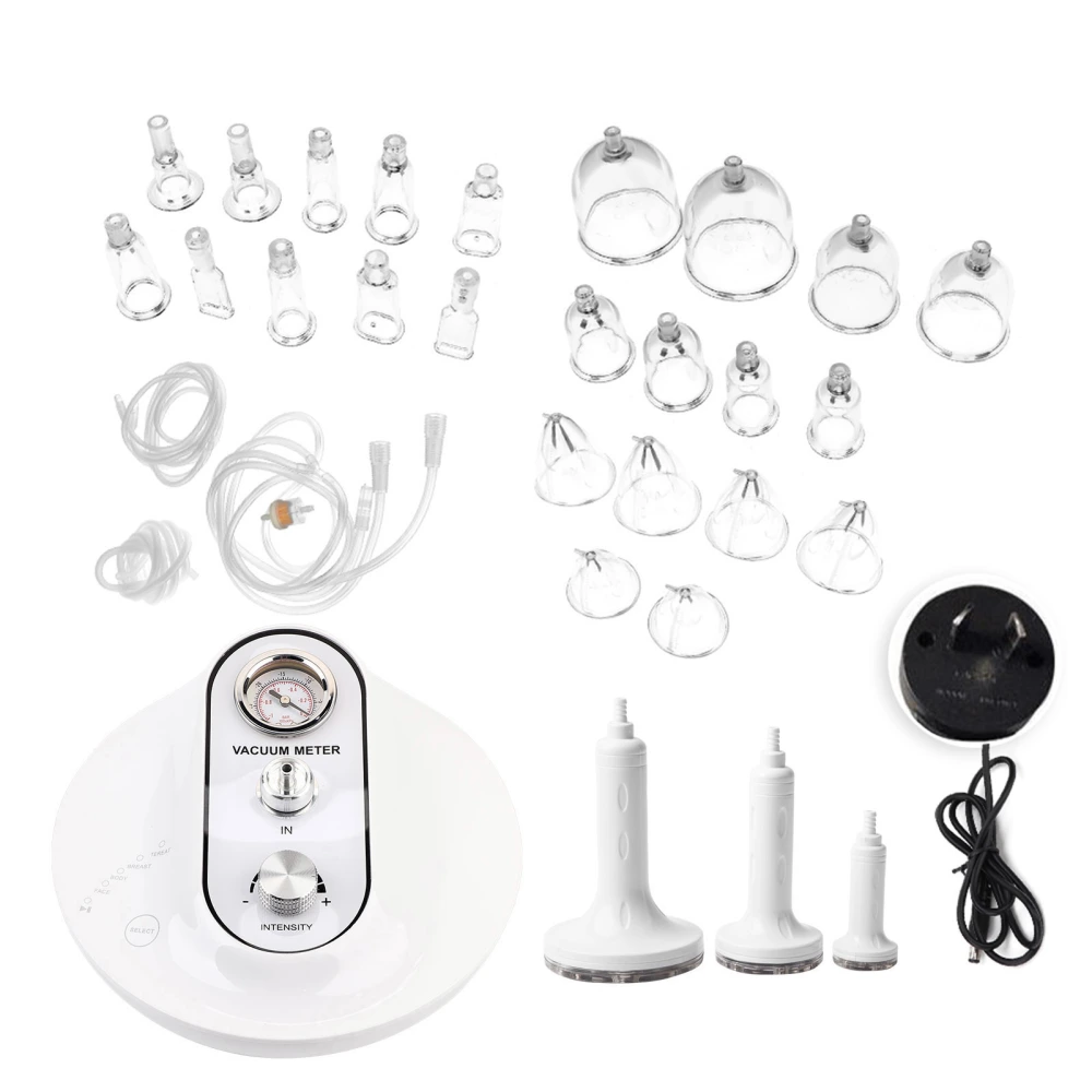 Women Painless Electric Enhance Breast Massager Beauty Tool Machine (AU Plug 100-240V)