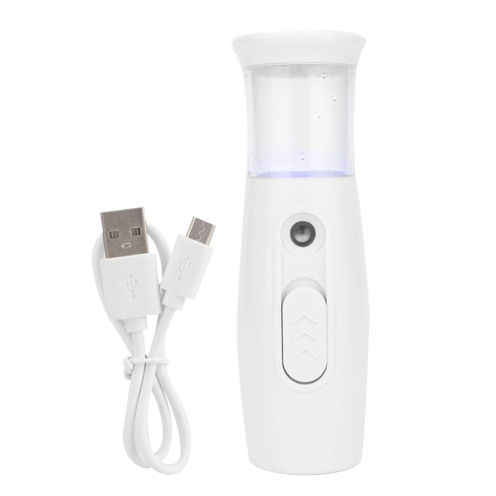 30ML Handheld Nano Facial Mist Sprayer Cold Spray Hydrating Humidifier Atomization Mister White