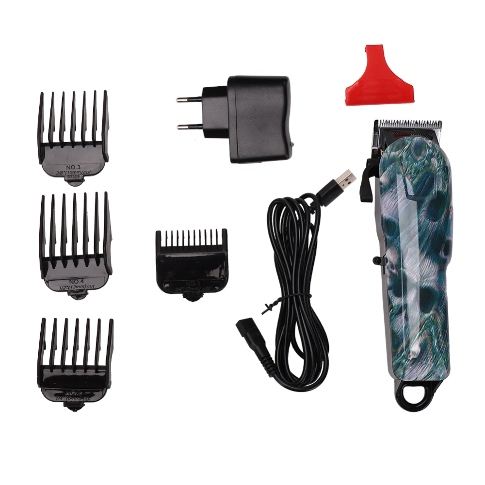 Graffiti Electric Hair Clipper Rechargeable Fashion Hair Trimmer Cutting Machine (EU Plug)