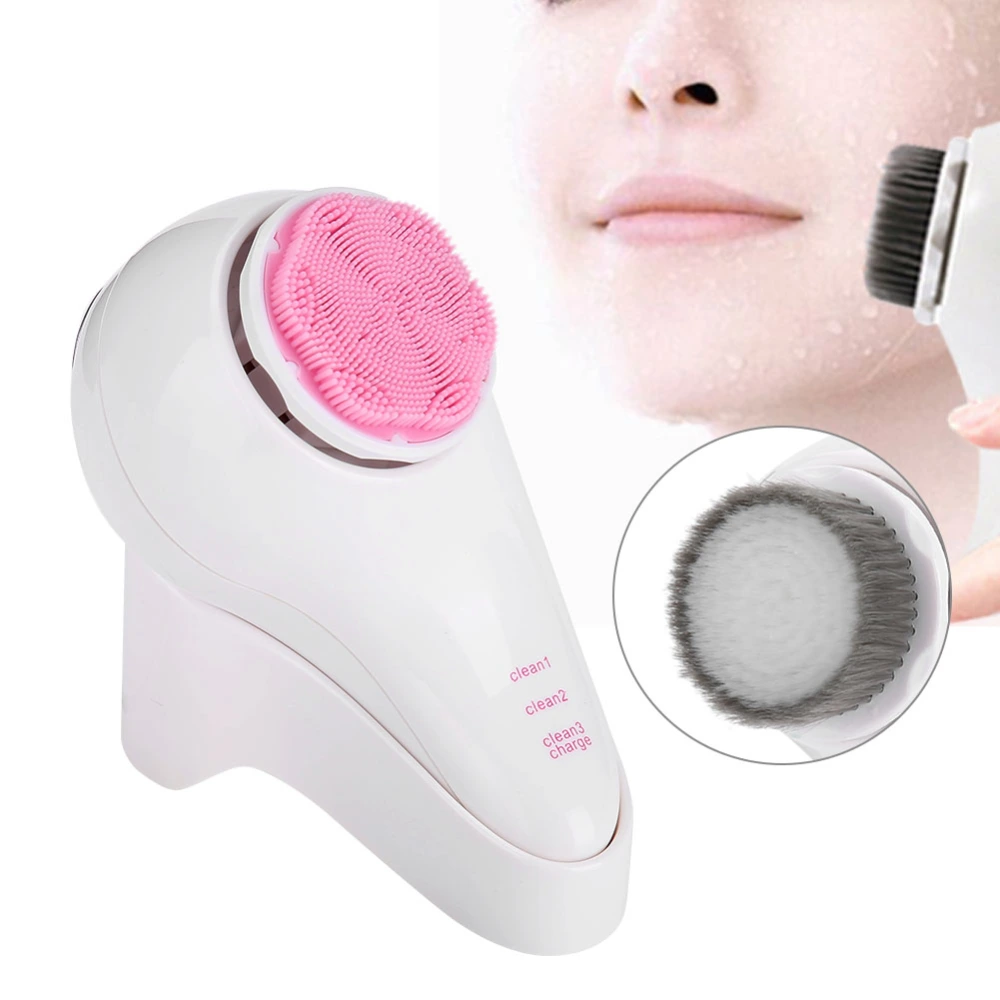 Intelligent 3D Sonic Massage Facial Cleansing Brush Pore Cleaner Electric Skin Care Brush