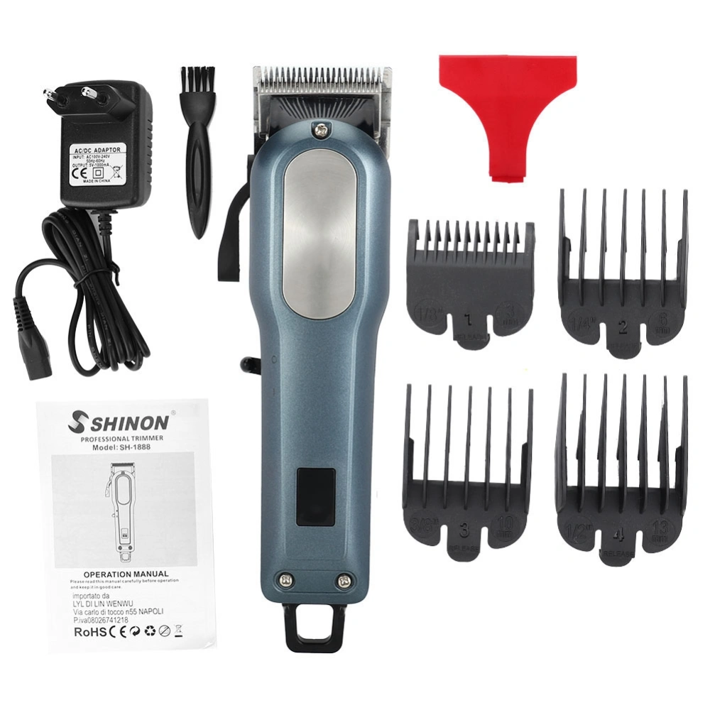 Rechargeable Household Electric Hair Clipper LCD Display Hair Cutter Cordless Hair Trimmer