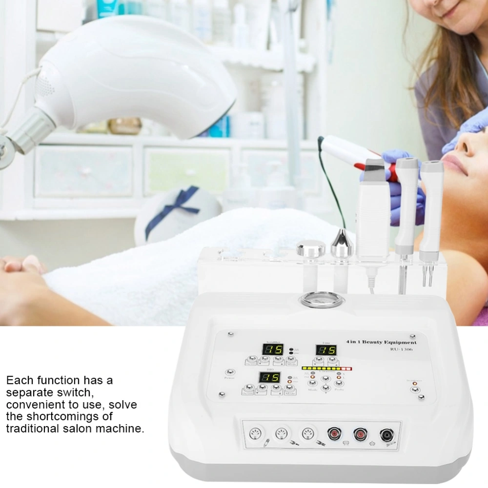 4 IN 1 Beauty Salon Machine Microdermabrasion BIO Ultrasonic Face Skin Beauty Instrument UK