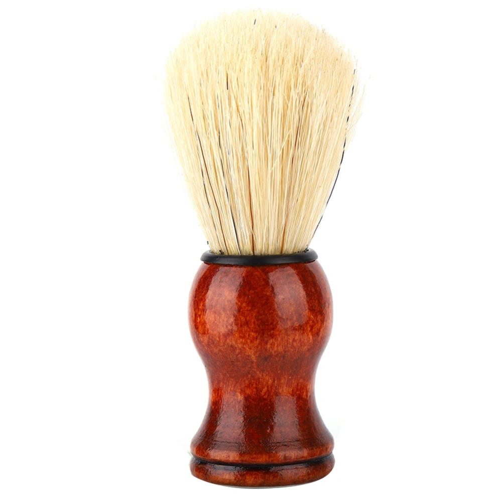 Man Male Manual Operation Foam Beard Shaving Brush Tool with Wooden Handle(bristles)