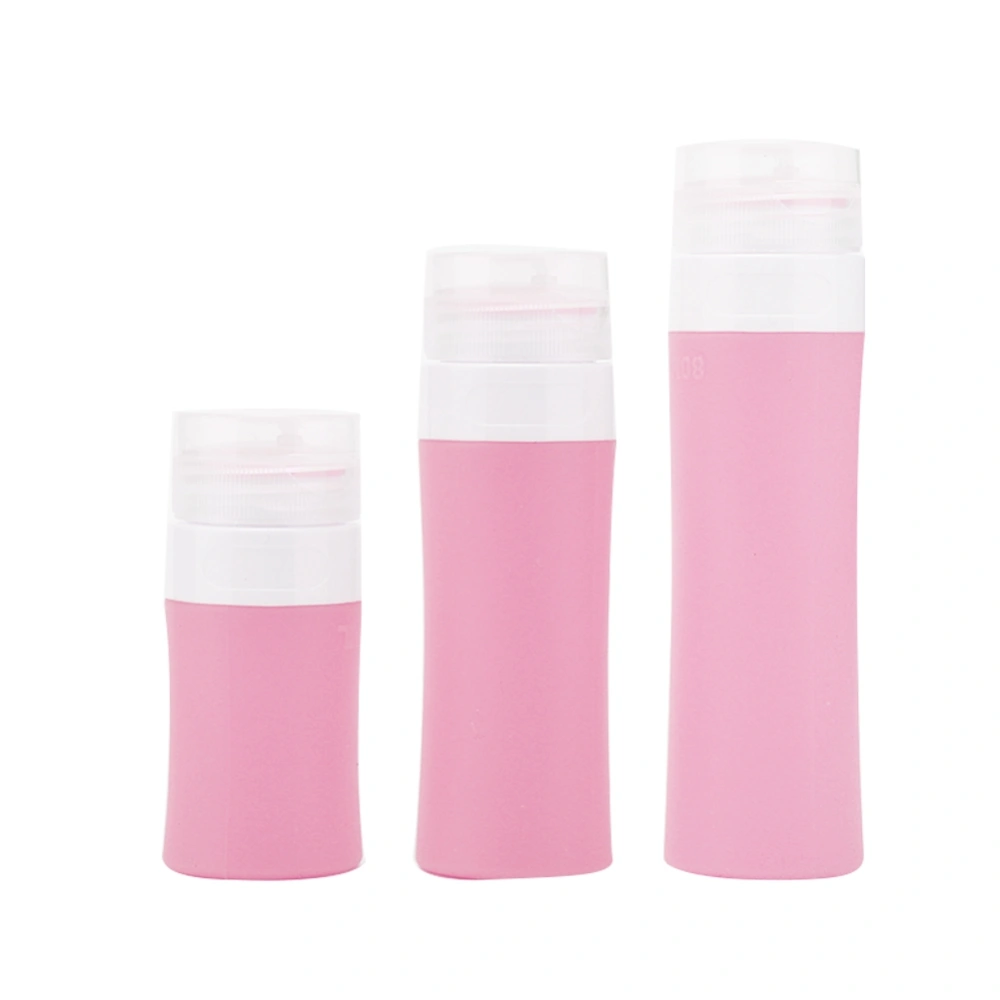 3pcs Empty Perfume Essential Oil Face Lotion Makeup Dispenser Bottle Containers Travel Pink