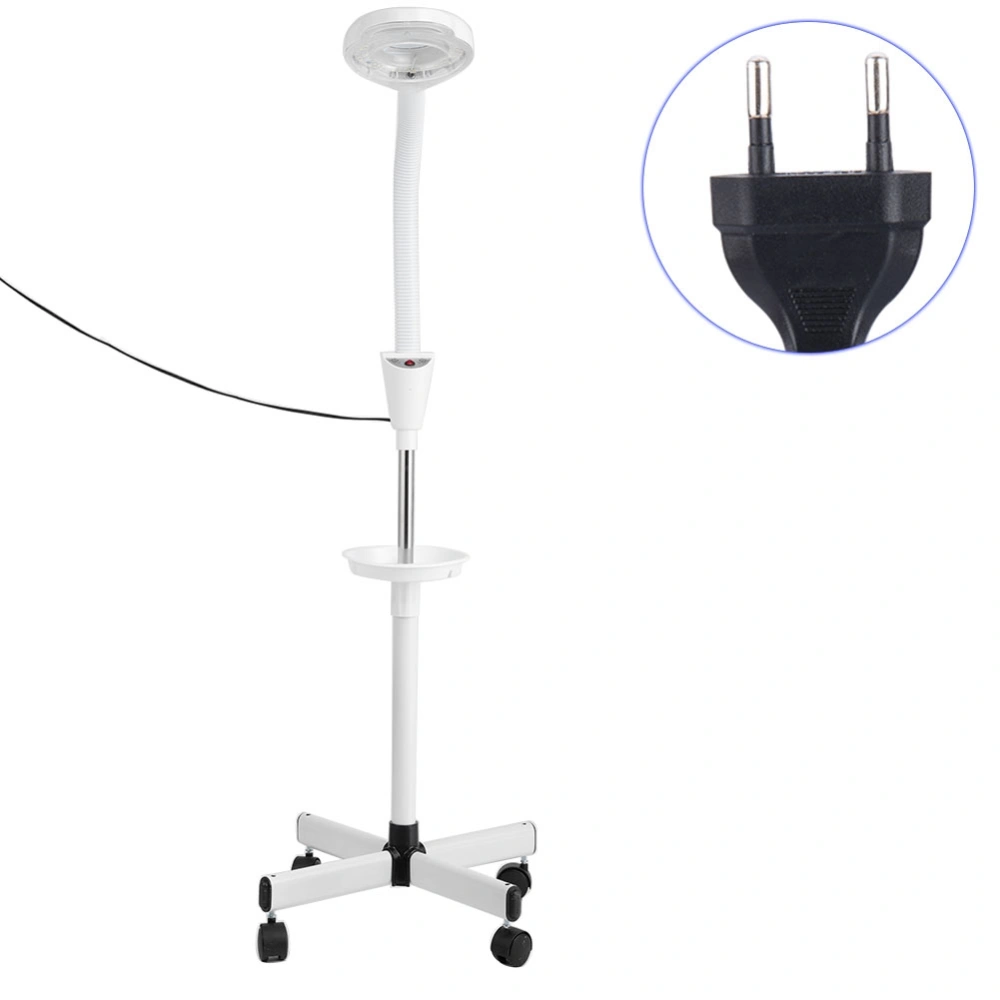 LED Cold Light Height Adjustable 8X Magnifying Lamp Crossed Base Tattoo Beauty Light EU Plug