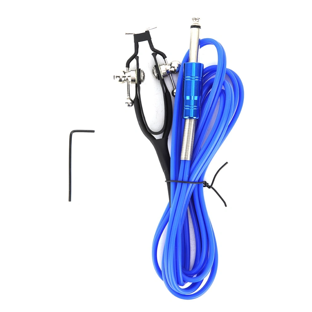 1.8m Tattoo Power Supply Silicone Clip Cord Tattoo Hook Line for Tattoo Machine (Blue)