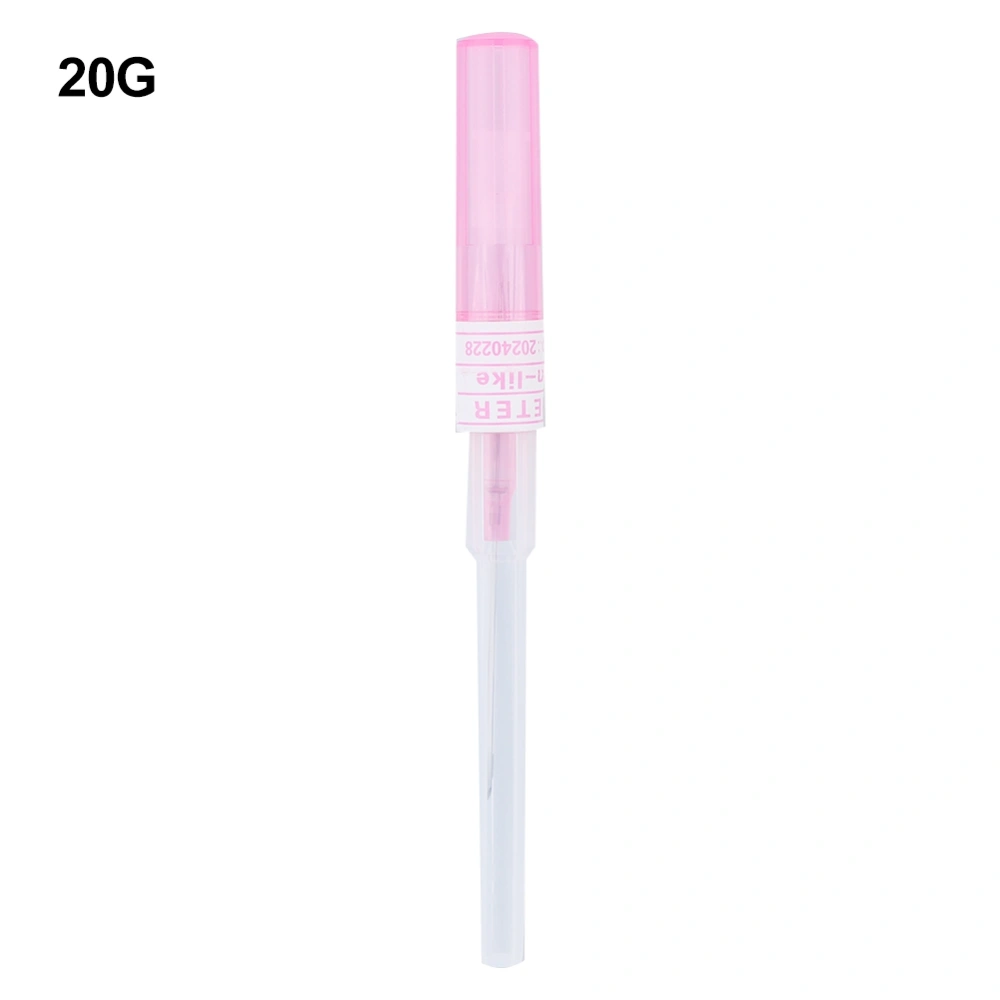 10Pcs Disposable Sterile Body Tattoo Piercing Needles for Nose Ear Lip (Pink 20G)