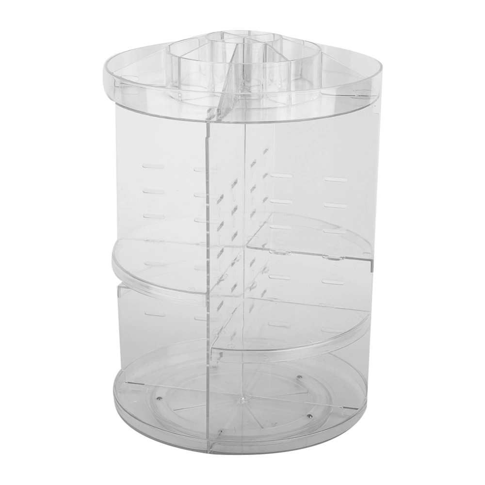 Transparent Acrylic Makeup Organizer 360 Degree Rotating MultiFunction Costemics Display Rack