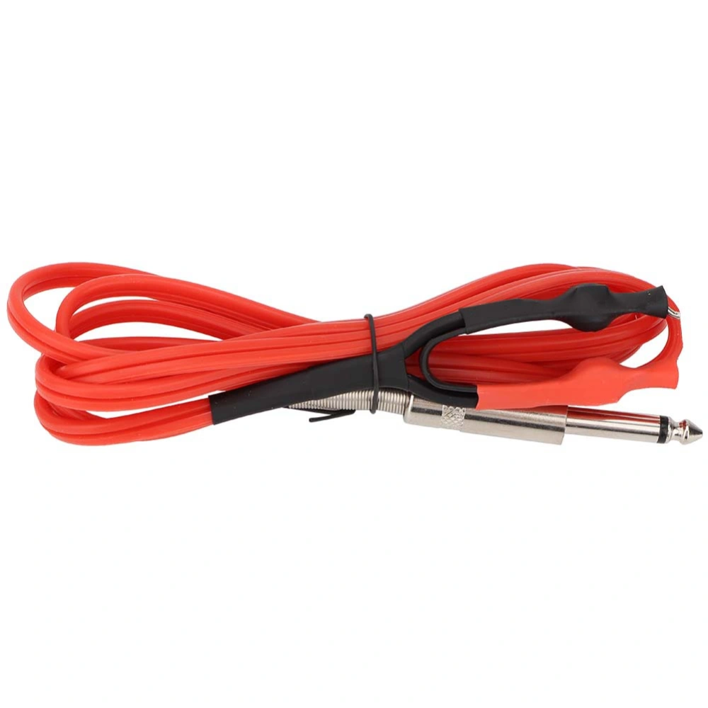 1.8m Tattoo Power Supply Silicone Clip Cord Tattoo Hook Line for Tattoo Machine (Red)