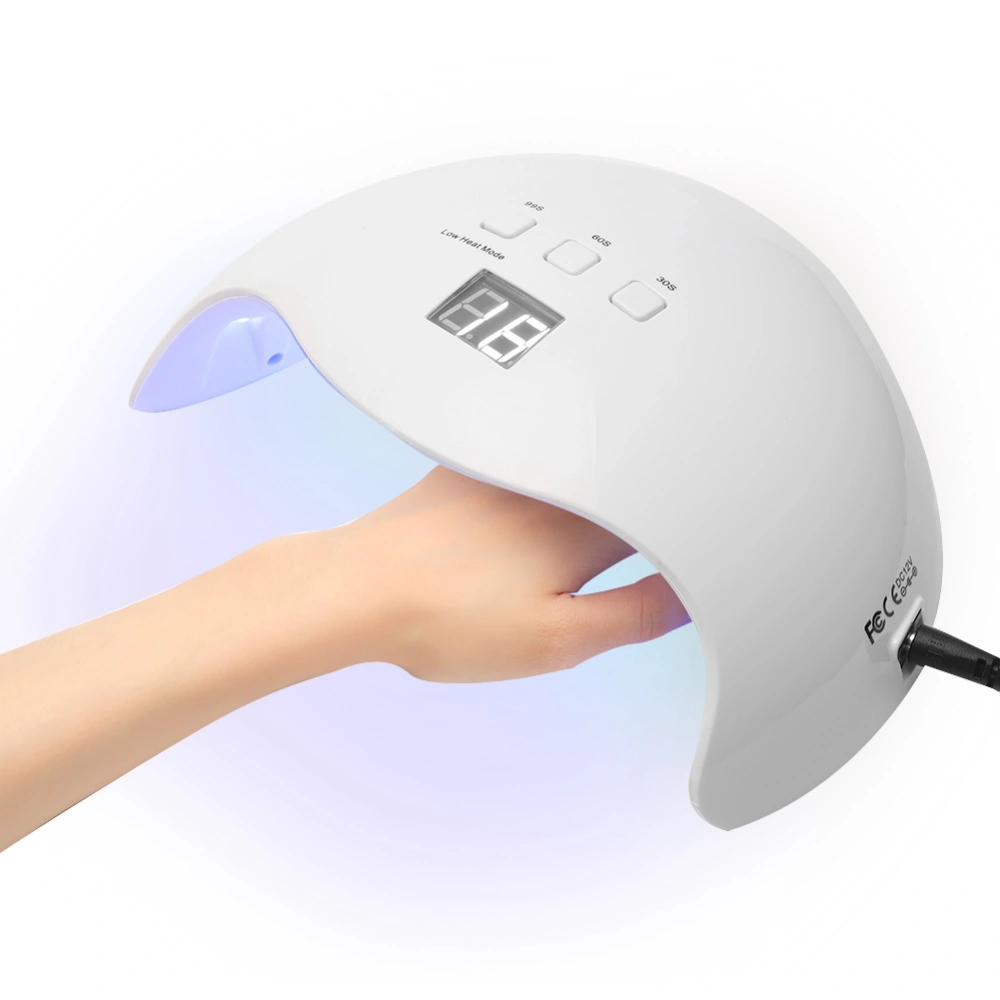 48W Intelligent Nail Lamp for Drying Nail Gels Time Setting Digital Dispaly 100-240V UK Plug