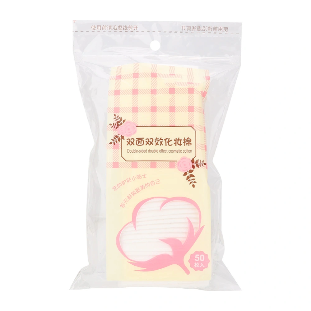 50Pcs Disposable Makeup Cotton Pads Facial Cleansing Non woven Makeup Removal Cotton Wipes