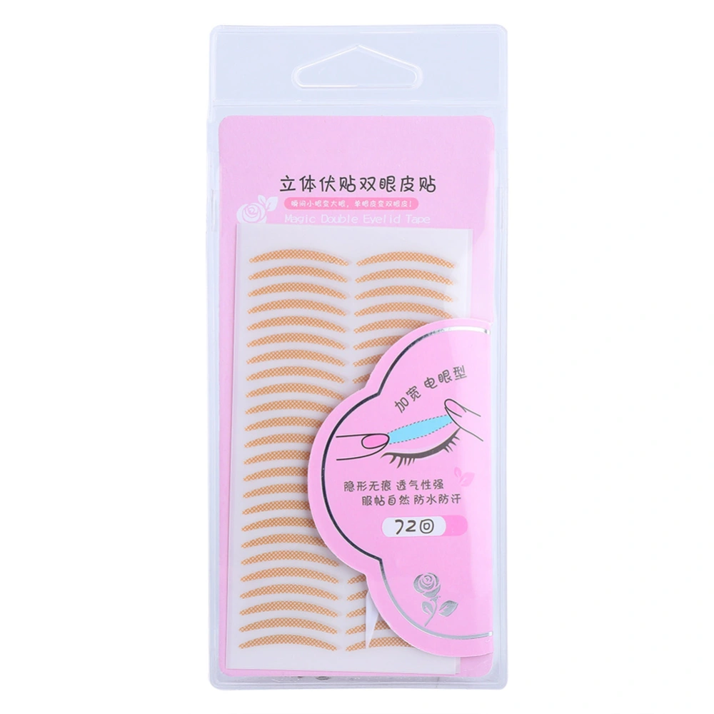 72 Pairs Invisible Double Eyelid Tape Adhesive Eyelid Sticker Makeup Tool (Thin Strip Shape)