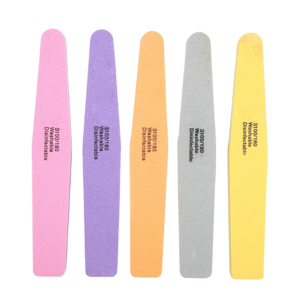 5pcs Double sided Sponge Finger Toe Nail File Beauty Polishing Sanding Tools