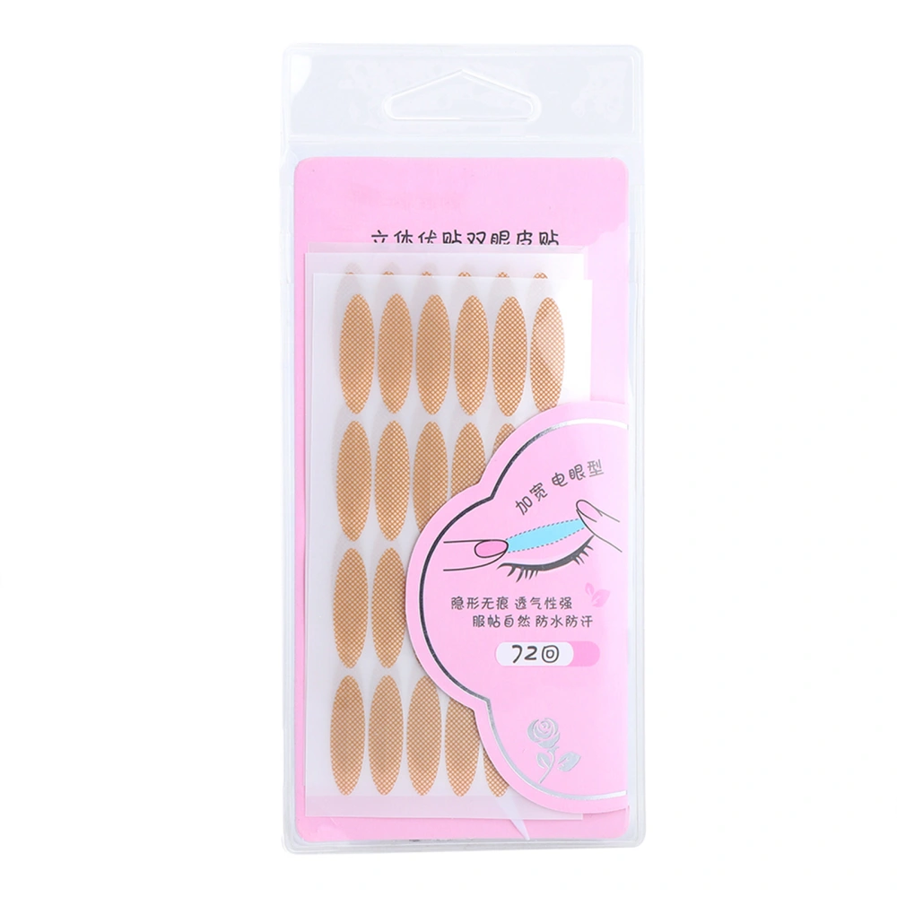 72 Pairs Invisible Double Eyelid Tape Adhesive Eyelid Sticker Makeup Tool (Half Round Shape)