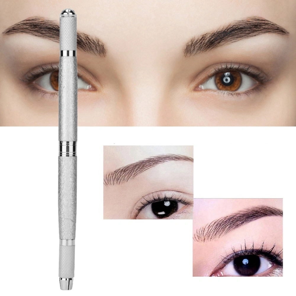 Manual Eyebrow Eyebrow Lip Eyeliner Tattoo Microblading Pen Semi permanent Makeup Matte Silver