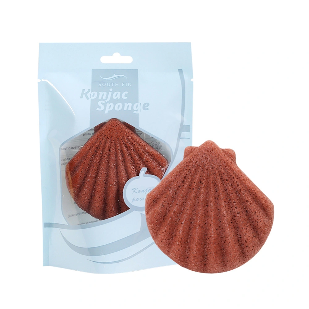 Cowry Shaped Konjac Washing Face Sponge Puff Facial Cleansing Care Tool Wet/Dry Reddle