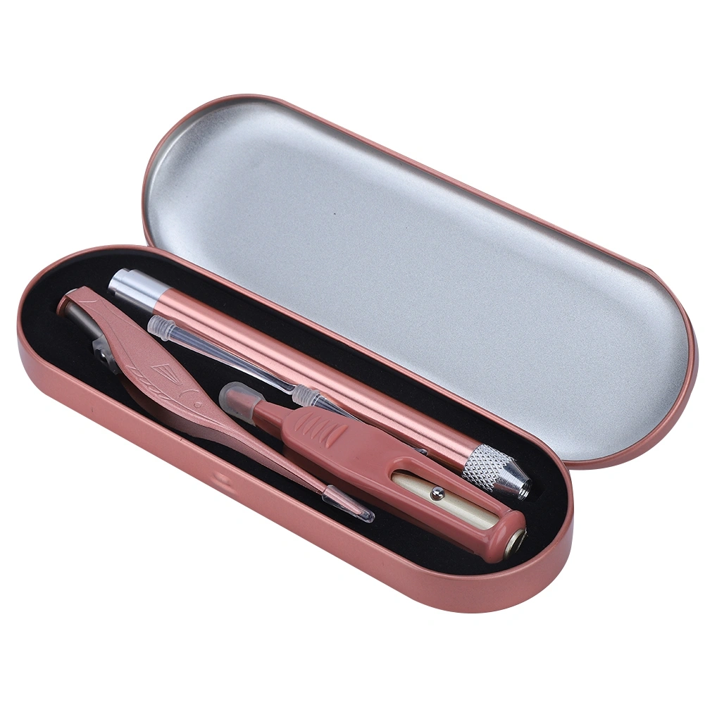 Stainless Steel LED Ear Spoon Ear Wax Tweezers Luminous Booger Clip Set Ear Nose Care Tool