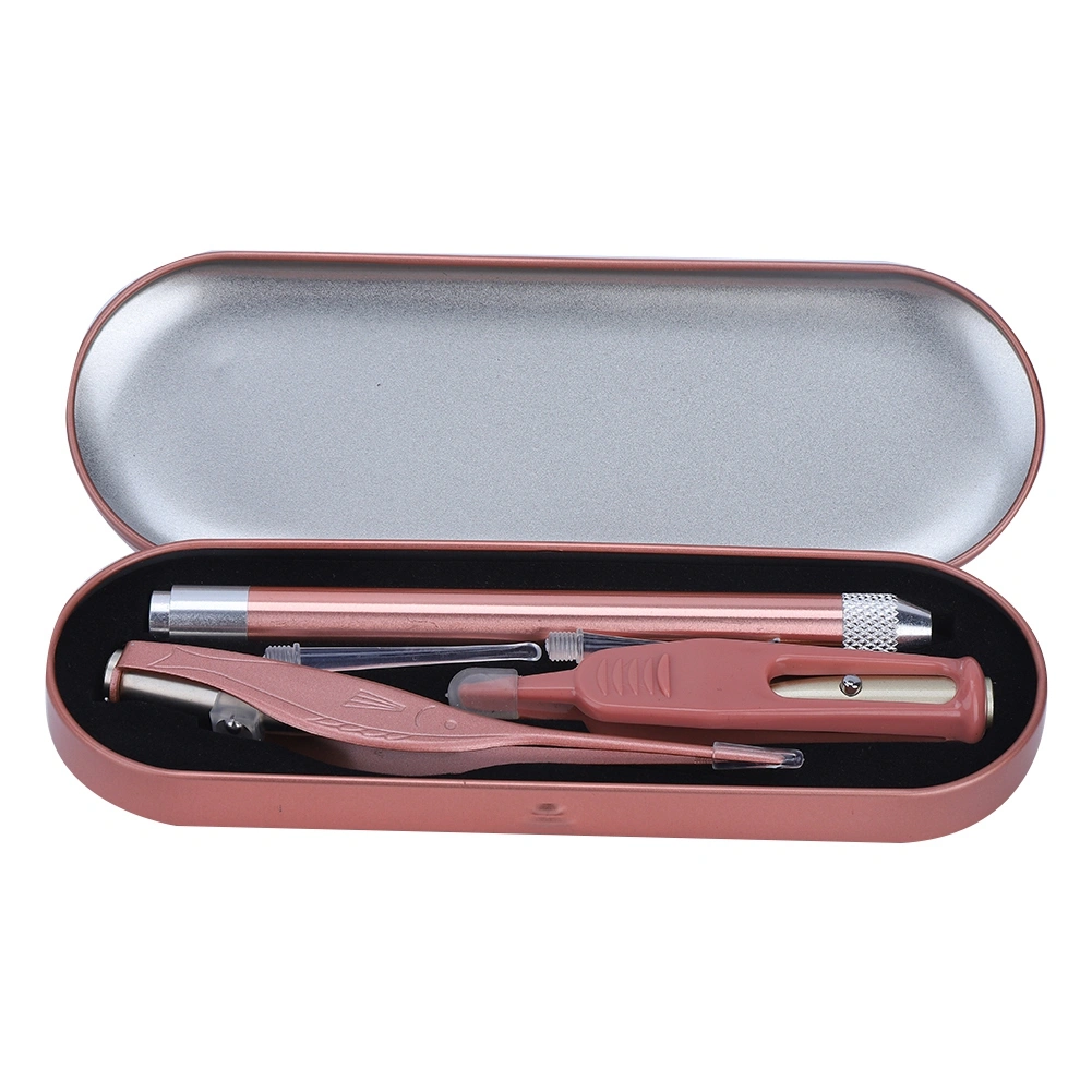 Stainless Steel LED Ear Spoon Ear Wax Tweezers Luminous Booger Clip Set Ear Nose Care Tool