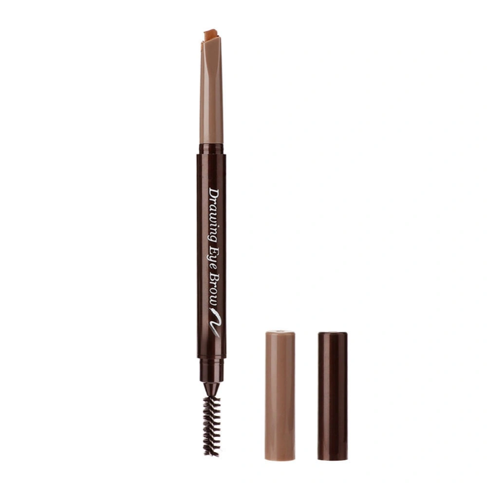 0.2g Double Ended Eyebrow Pencil Waterproof Sweat Proof Automatic Eyebrow Pen Bright Brown