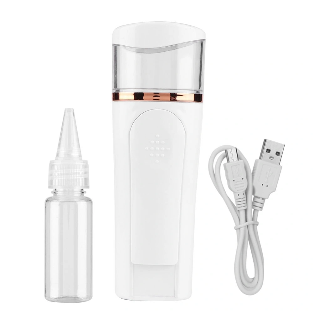 USB Handheld Nano Facial Mist Cold Spray Hydrating Sprayer Humidifier Atomization Mister White