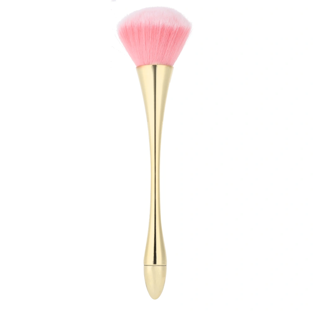 Nail Dust Brush Powder Dust Remover Nail Art Manicure Tool Large Size Gold