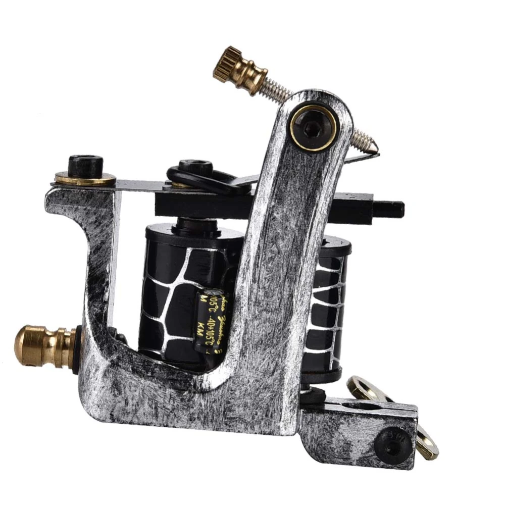 10 wraps Professional Alloy Tattoo Machine Copper Coils Shader Tattoo Machine Gun