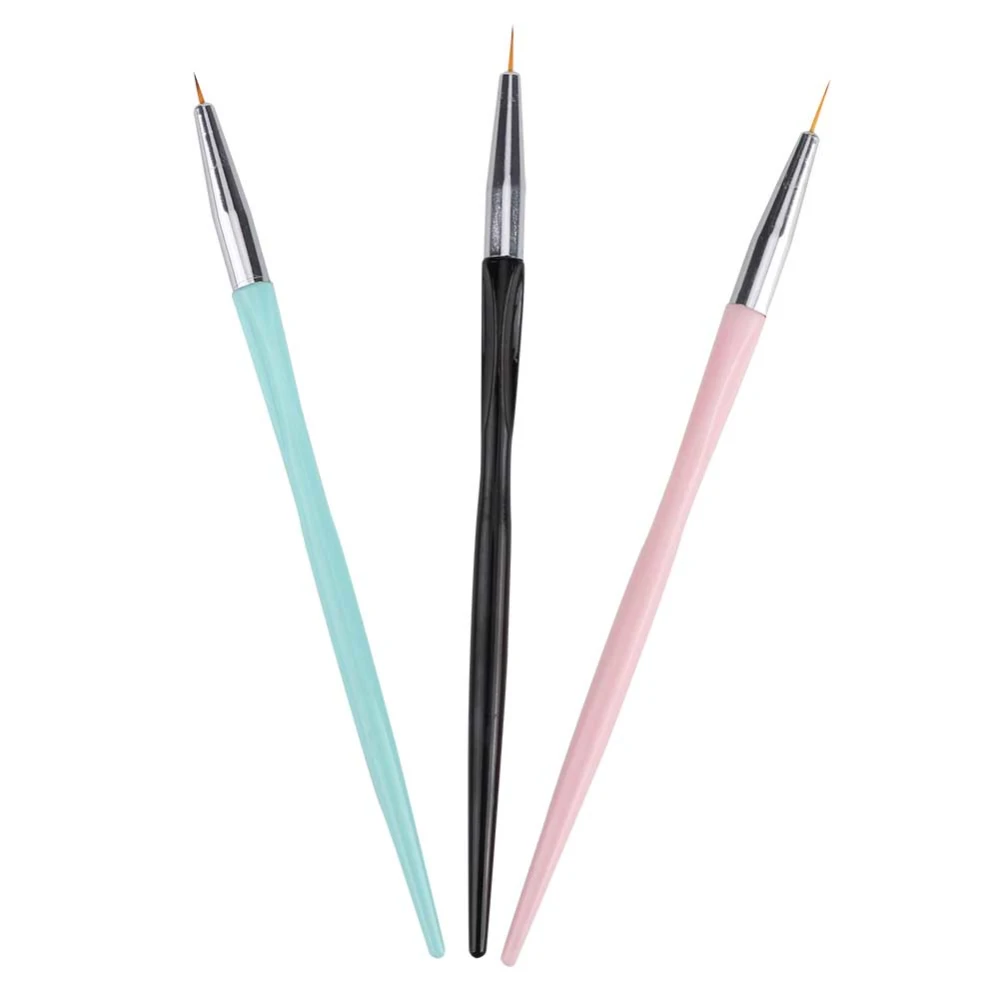 3pcs Nail Art Liner Dotting Tools Painting Round Tip Drawing Pen Nail Art Tool 2#