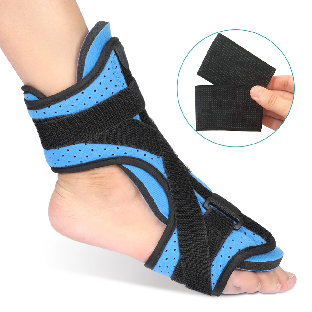 Improved fundar fasciitis support braces Blue (single pack) + compression elastic band