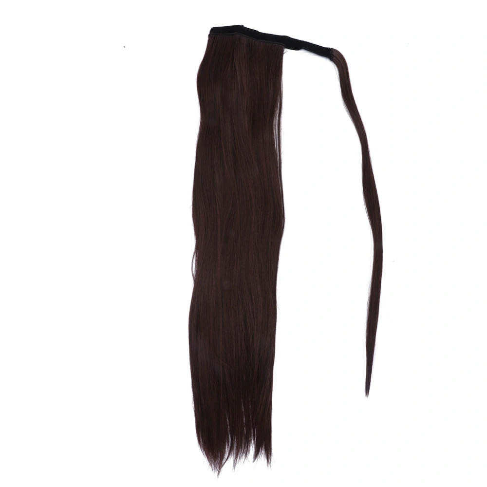 Women Long Straight Wrap Around Hair Extension Wig Ponytail Clip in Ponytail False Hair Piece