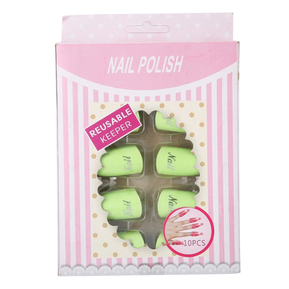 10pcs Nail UV Gel Polish Remover Clip Soak Off Cap Nail Art Cleaner Wrap Manicure Tools Green