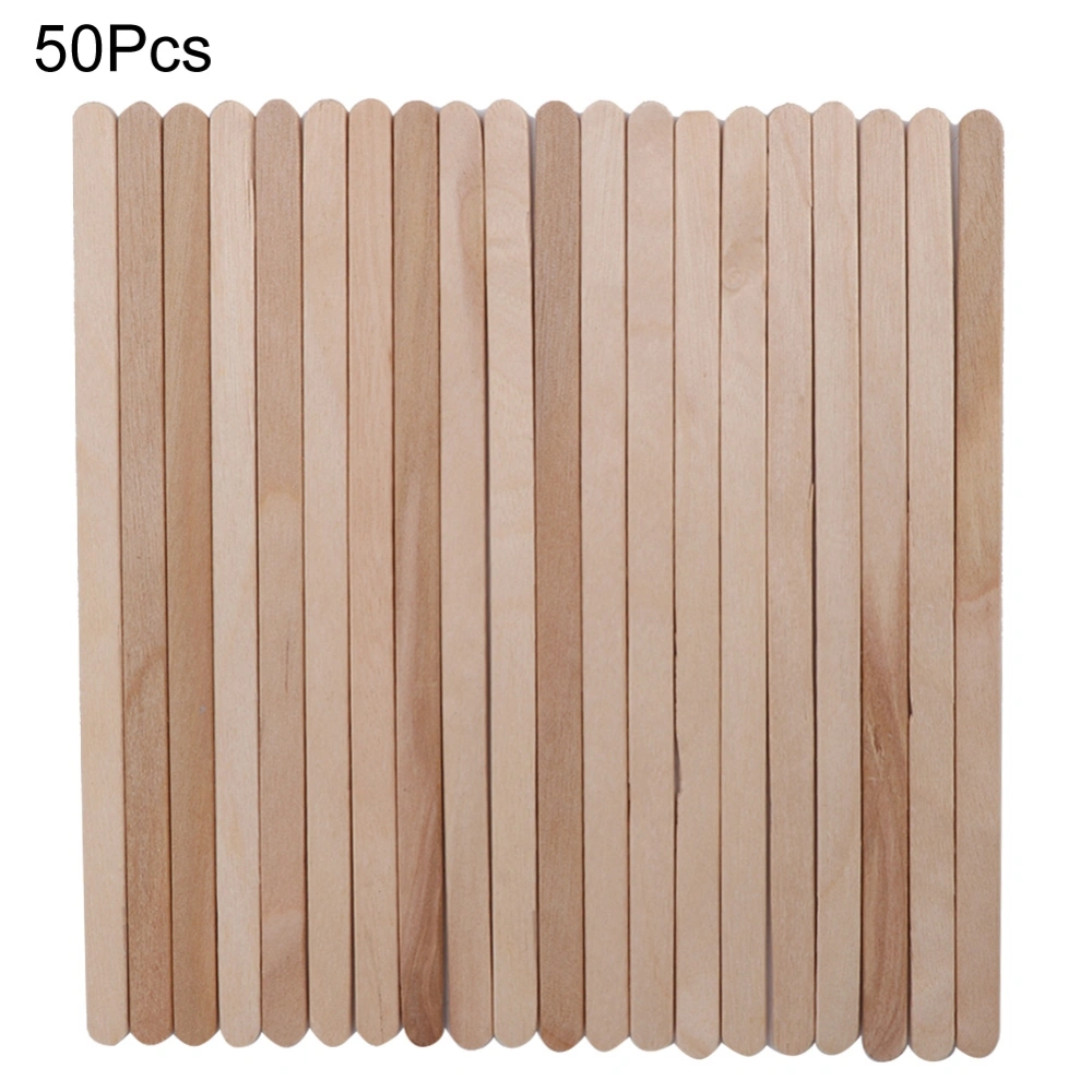 50Pcs Disposable Wooden Depilatory Wax Applicator Stick Spatula Hair Removal Tools