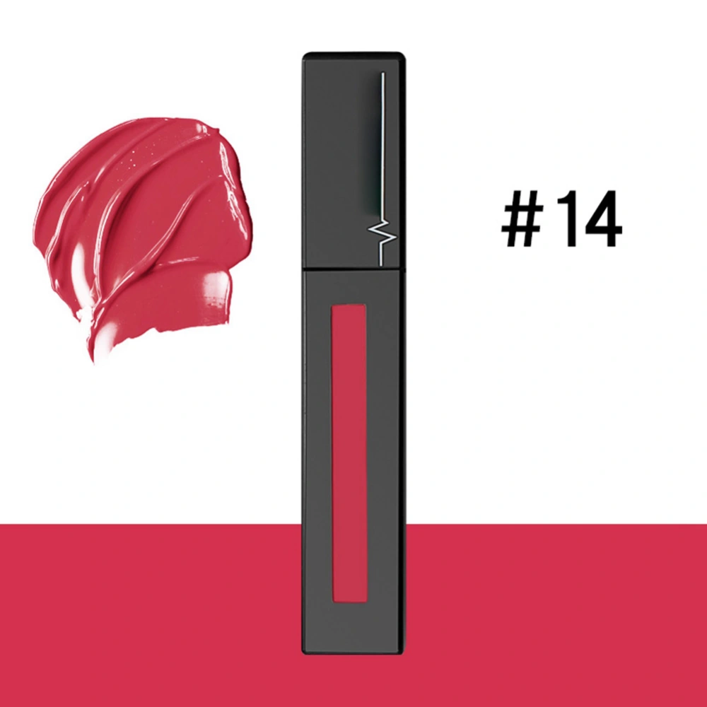 Natural Velvet Matte Non sticky Long Lasting Liquid Lipstick Lipgloss Cosmetic Tool((14)