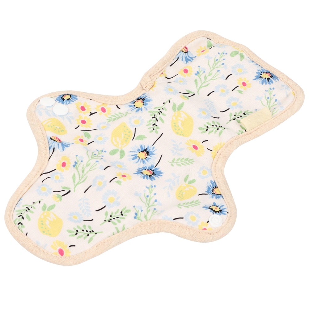 Washable Cloth Menstrual Pad Fanshaped Wing Reusable Sanitary Napkin Panty Liner White 250mm