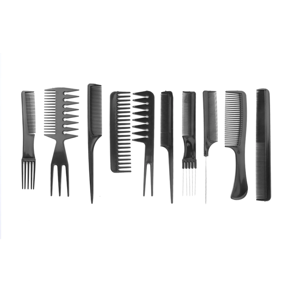 10pcs / Set Professional Hair Styling Combs Salon Barber Combs for Different Functions