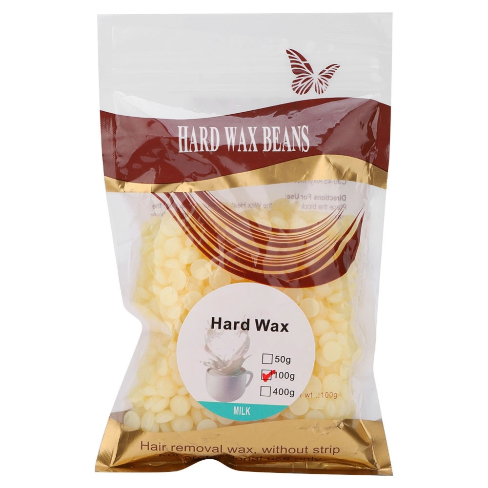 100g Hard Wax Beans Hot Film Depilatory Wax Bead Body Legs Hair Removal Wax Milk