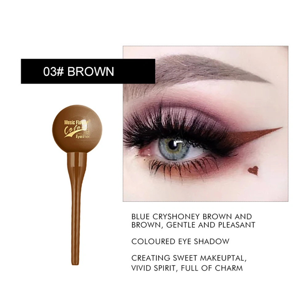 Cute Shape Liquid Eyeliner Pencil Long Lasting Waterproof Eye Liner Makeup (Blue)