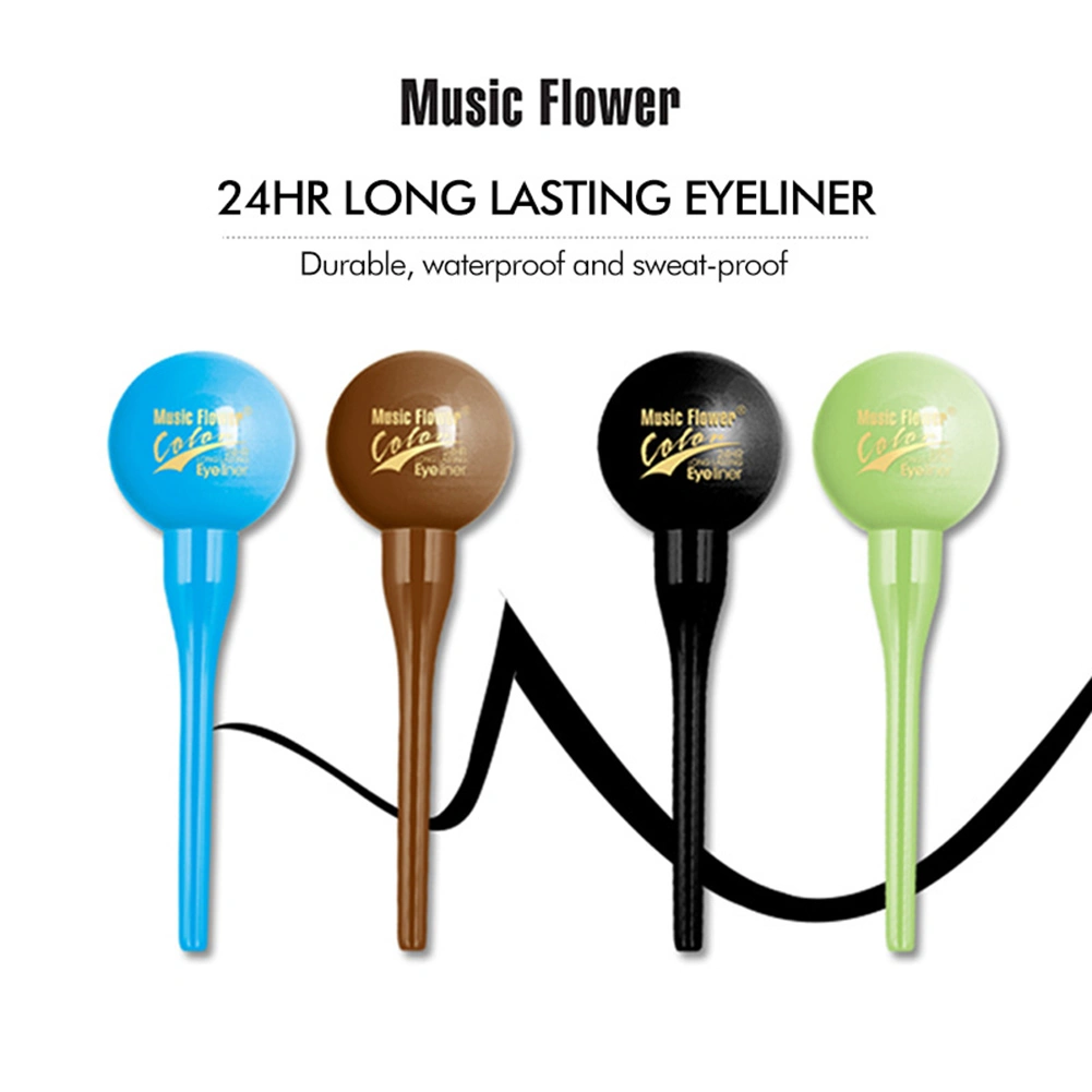 Cute Shape Liquid Eyeliner Pencil Long Lasting Waterproof Eye Liner Makeup (Blue)